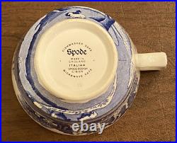 SPODE Blue Italian Design C. 1816 8 Cups and 8 Saucers (16 pcs) Made in England