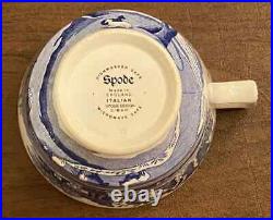 SPODE Blue Italian Design Made in England 8 Cups and 8 Saucers