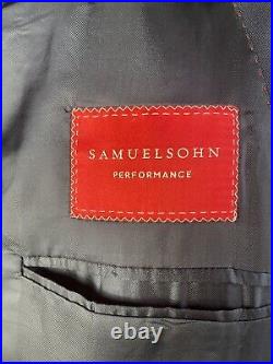 Samuelsohn Performance, Dark Blue Italian Wool Blazer With Silver Buttons, 43s