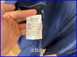 Sartoria Latorre Blue Italian Cotton Linen Double-Breasted Blazer 44, EU 54