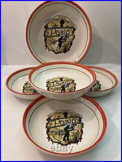 Serving Bowl Set Of 5 Ceramic Toscane Italia Roma Pasta Dish 1980