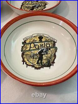 Serving Bowl Set Of 5 Ceramic Toscane Italia Roma Pasta Dish 1980