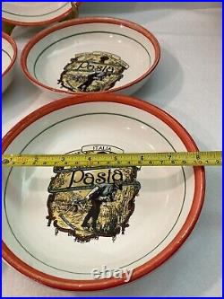 Serving Bowl Set Of 5 Ceramic Toscane Italia Roma Pasta Dish 1980