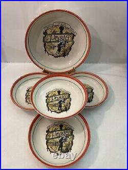 Serving Bowl Set Of 5 Ceramic Toscane Italia Roma Pasta Dish 1980