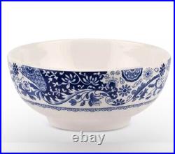 Set Of 4 Spode Blue Italian Brocato 6.5 Inch Bowl Microwave Dishwasher Safe