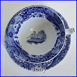 Set Of 4 Spode Blue Italian Cup & Saucer Sets England 8 Pieces Countryside