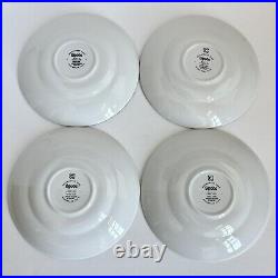 Set Of 4 Spode Blue Italian Cup & Saucer Sets England 8 Pieces Countryside