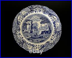 Set of 3 Vintage Spode England Italian 10.5 Dinner Plates Blue White Excellent