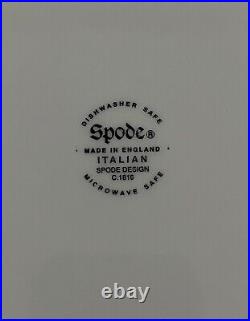 Set of 3 Vintage Spode England Italian 10.5 Dinner Plates Blue White Excellent