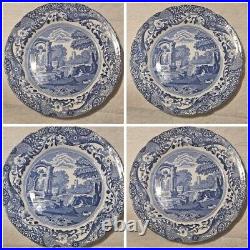 Set of 4 Copeland Spode Dinner Plates Italian Pattern 10 1/2 Scalloped