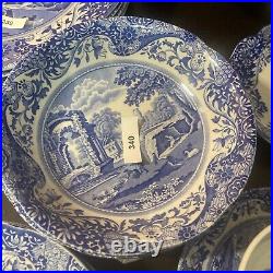 Set of 5 Spode Italian Blue 6.5 Cereal or Soup Bowls England c1816