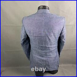 Solbiati 38S Mens Sportcoat Blazer Jacket Blue Italian Linen 2-Button Nordstrom