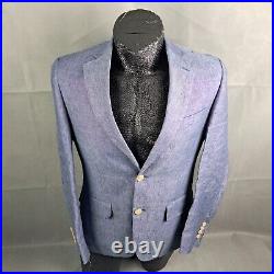 Solbiati 38S Mens Sportcoat Blazer Jacket Blue Italian Linen 2-Button Nordstrom