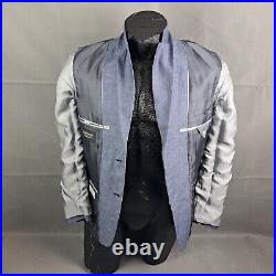 Solbiati 38S Mens Sportcoat Blazer Jacket Blue Italian Linen 2-Button Nordstrom