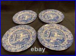 Spode #16 Vintage Blue Italian 19Cm Plates 4 Pieces