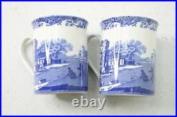 Spode 1646858 Blue Italian Earthenware Countryside Plate Cup 12 Piece Set