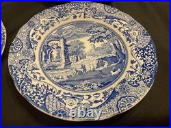 Spode #19 Vintage Blue Italian 19Cm Plates 4 Pieces