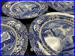 Spode #5 Blue Italian 26Cm Dinner Plates 4 Pieces