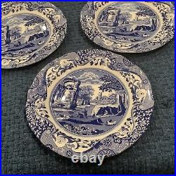 Spode BLUE Italian Dinner Plate 10.5 Set Of 3 EUC