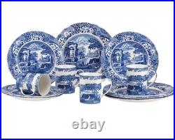 Spode Blue Italian 12-Piece Dinnerware Set Service for 4 Dinner Plate