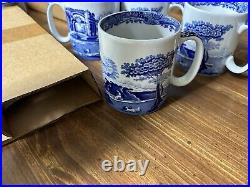 Spode Blue Italian 12-Piece Dinnerware Set Service for 4 Dinner Plate