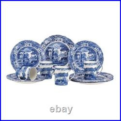 Spode Blue Italian 12-Piece Dinnerware Set, Service for 4 (MISSING 1 MUG)