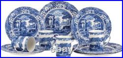 Spode Blue Italian 12 Piece Dishware Set Dinner Salad Plates And Mugs