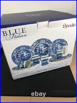 Spode Blue Italian 12 Piece Set New in Box