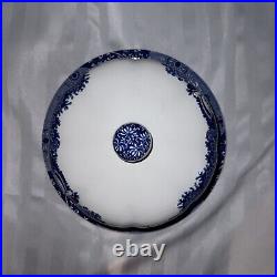Spode Blue Italian 2 Piece Serving 11Platter with Dome -Height On Plate 8 Exc