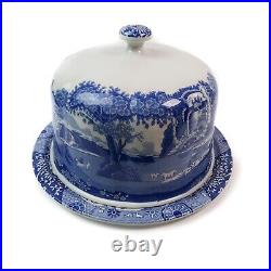 Spode Blue Italian 2-Piece Serving Platter with Dome