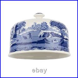 Spode Blue Italian 2 Piece Serving Platter with Dome Cover, 11.5 inches