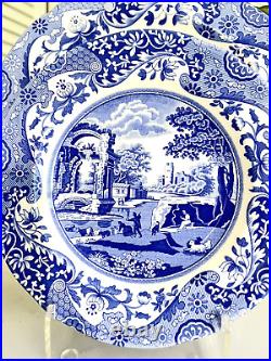 Spode Blue Italian 24 Pc 8 Place Settings Dinnerware Set Plates Bread Bowls