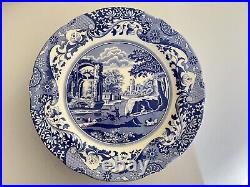 Spode Blue Italian 24 Pc 8 Place Settings Dinnerware Set Plates Bread Bowls