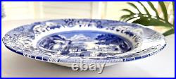 Spode Blue Italian 24 Pc 8 Place Settings Dinnerware Set Plates Bread Bowls