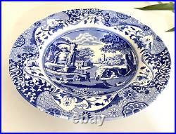 Spode Blue Italian 24 Pc 8 Place Settings Dinnerware Set Plates Bread Bowls