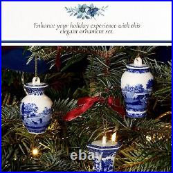 Spode Blue Italian 3-Piece Assorted Urn Ornaments Multi-Purpose Use as Napkin