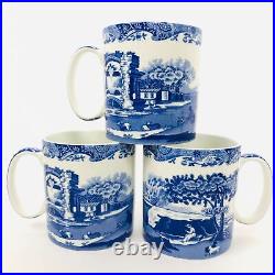 Spode Blue Italian (4) Coffee/Tea Mug Set 8.5 oz. NWT