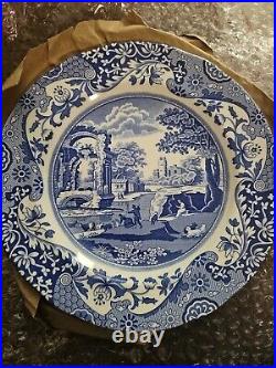 Spode Blue Italian 6.5 Inch 20 Cm Bread and Butter Plates, Set of 4 Blue/White