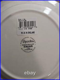 Spode Blue Italian 6.5 Inch 20 Cm Bread and Butter Plates, Set of 4 Blue/White