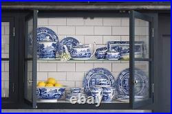 Spode Blue Italian 6.5 Inch Bread and Butter Plates, Set of 4 Blue/White