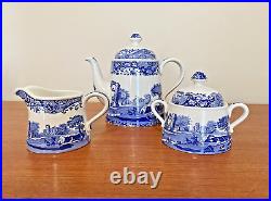 Spode Blue Italian Ascot 3 Piece Tea Set Brand New In Box