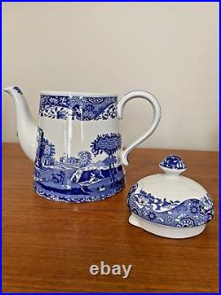 Spode Blue Italian Ascot 3 Piece Tea Set Brand New In Box