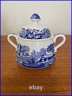 Spode Blue Italian Ascot 3 Piece Tea Set Brand New In Box