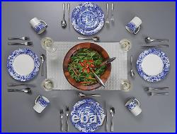 Spode Blue Italian Brocato 12 Piece Dinnerware Set