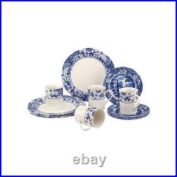 Spode Blue Italian Brocato 12-Piece Dinnerware Set