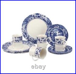 Spode Blue Italian Brocato & Blue Italian Mix and Match 12 PC SET NEW IN BOX