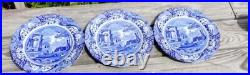 Spode Blue Italian C. 1816A7 Dinner Plate 10.5 Lot of 3 Made in England