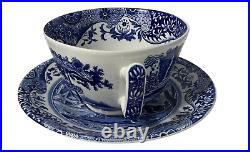 Spode Blue Italian C1816 Teacup and Saucer Lot of 7 Sets