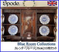 Spode Blue Italian Calendar Plate 1996-2005 10 Pieces