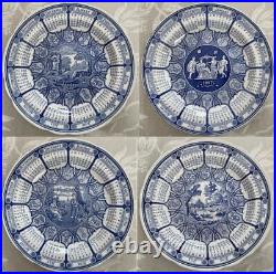 Spode Blue Italian Calendar Plate 1996-2005 10 Pieces